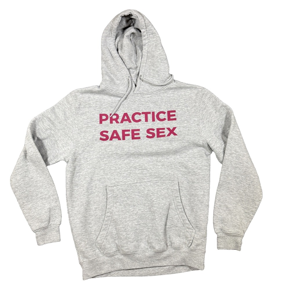 Danny Duncan Practice Safe Sex Gray Graphic Hoodie Mens Medium Humor YouTuber